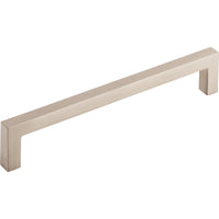 Square Bar Pull 6 5/16 Inch (c-c) Brushed Satin Nickel