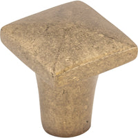 Aspen Square Knob 7/8 Inch Light Bronze