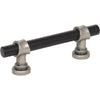 Bit Pull 3 Inch (c-c) Flat Black and Pewter Antique