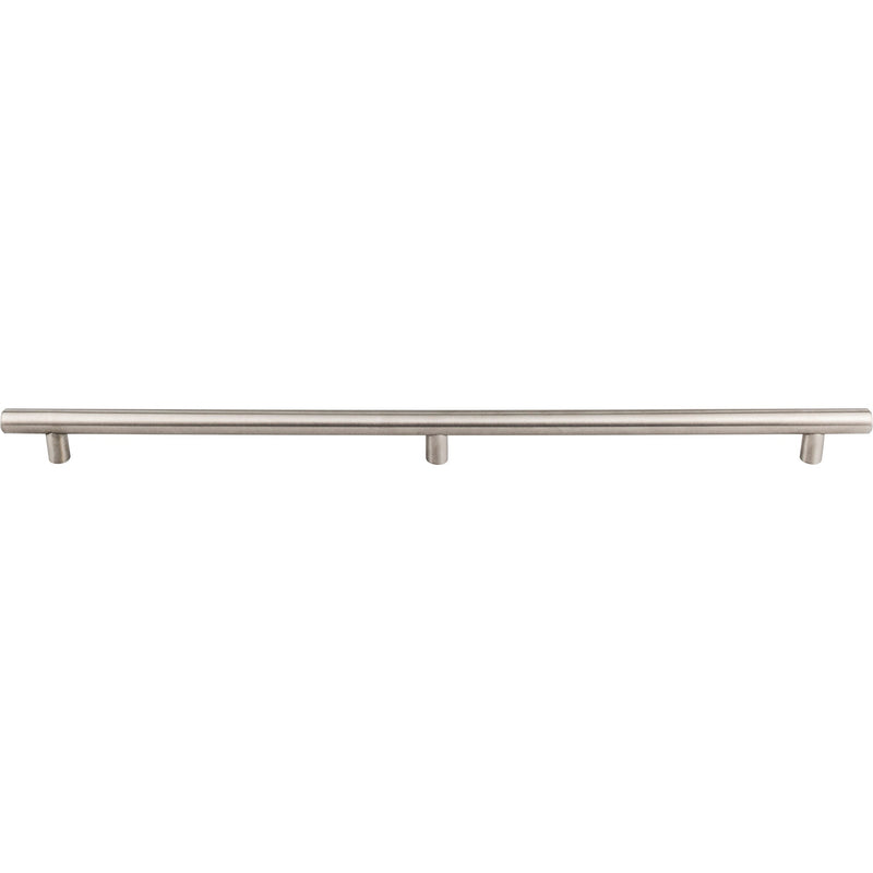 Hollow Bar Pull 3 posts - 2x15 3/8 inch (c-c) Brushed Stainless Steel