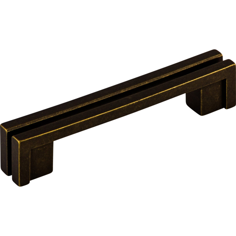 Flat Rail Pull 3 1/2 Inch (c-c) German Bronze