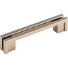 Flat Rail Pull 3 1/2 Inch (c-c) Polished Nickel