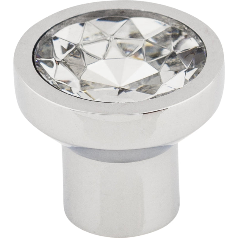 Wentworth Crystal Knob 13/16 Inch Polished Chrome Base