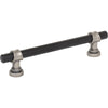 Bit Pull 5 1/16 Inch (c-c) Flat Black and Pewter Antique