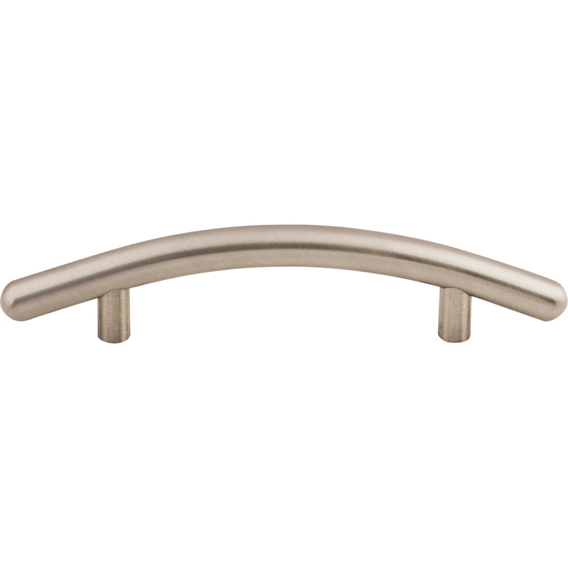 Curved Bar Pull 3 3/4 Inch (c-c) Brushed Satin Nickel