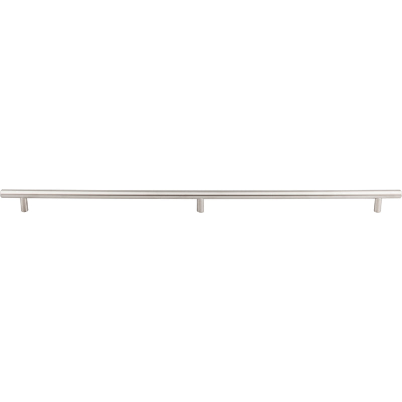 Solid Bar Pull 3 posts - 2x18 1/8 inch (c-c) Brushed Stainless Steel